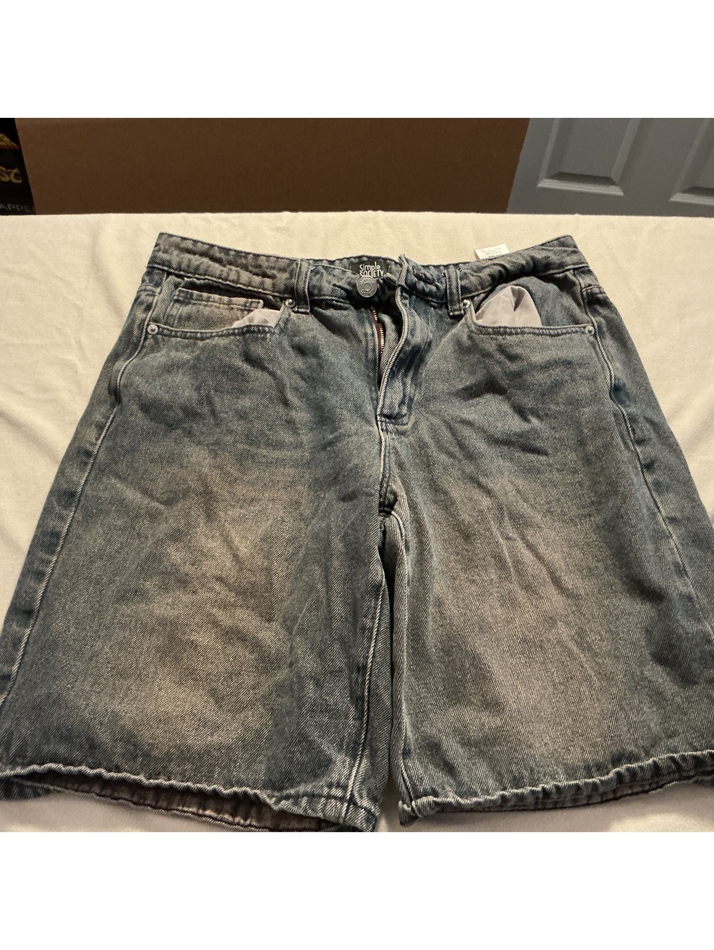 Simple Society Gray Denim Shorts